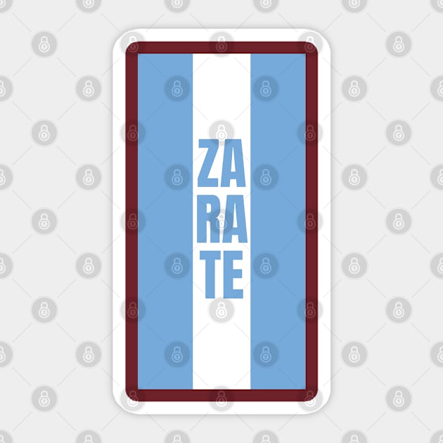 Zarate in Argentine Flag Colors Vertical Sticker by aybe7elf